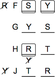 LSAT PrepTest 64, Game 3, Question 16, Diagram 1