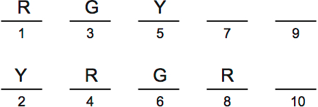 LSAT Preptest 33, Game 4 Setup, Diagram 5