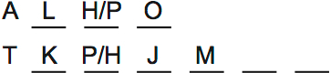 LSAT PrepTest 63, Game 1, Question 4, Diagram 1