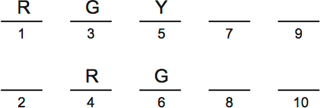 LSAT Preptest 33, Game 4 Diagram 1