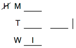 LSAT 68, Game 2 Setup, Diagram 3