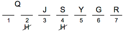 LSAT 68 Game 4 Question 21 Diagram 5 LSAT 68 Game 4 Question 21 Diagram 5