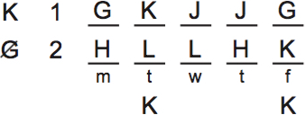 LSAT PrepTest 76, Game 3, Question 14, Diagram 3