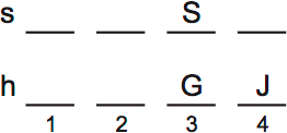 LSAT PrepTest 74, Game 2, Question 10, Diagram 1