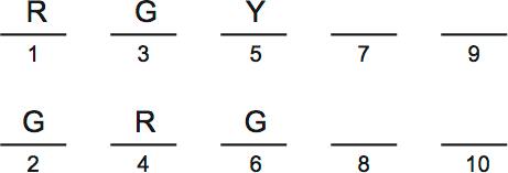 LSAT Preptest 33, Game 4 Setup, Diagram 7