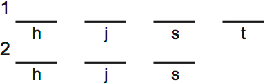 LSAT Preptest 29, Game 2 Setup, Diagram 1