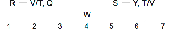 LSAT PrepTest 34, Game 3, Question 18, Diagram 1