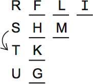LSAT Preptest 71, Game 2, Question 10, Diagram 2