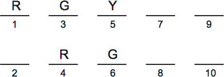 LSAT PrepTest 33, Game 4, Question 21, Diagram 1