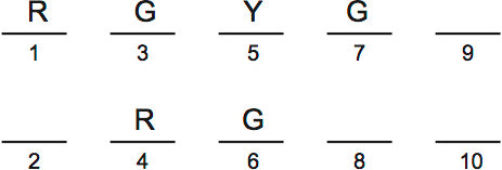 LSAT PrepTest 33, Game 4, Question 20, Diagram 1