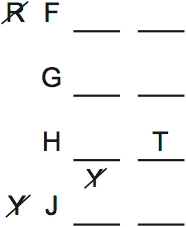 LSAT PrepTest 64, Game 3, Question 17, Diagram 1