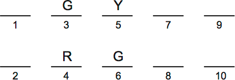 LSAT Preptest 33, Game 4 Setup, Diagram 3