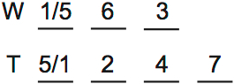 LSAT PrepTest 29, Game 1, Question 6, Diagram 1