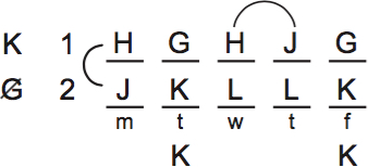 LSAT PrepTest 76, Game 3, Question 15, Diagram 8