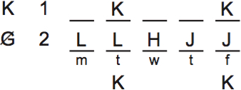 LSAT PrepTest 76, Game 3, Question 14, Diagram 1