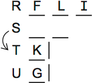 LSAT Preptest 71, Game 2, Question 10, Diagram 1