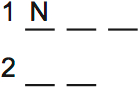 LSAT Preptest 72, Game 1 Setup, Diagram 2