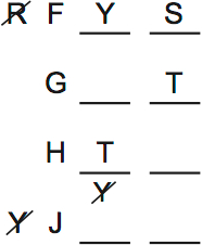LSAT PrepTest 64, Game 3, Question 14, Diagram 2