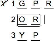 LSAT PrepTest 62, Game 2, Question 9, Diagram 1