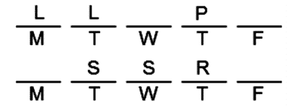 LSAT Preptest 19, Game 2, Question 12, Diagram 11