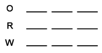 LSAT Preptest 19, Game 4 Setup, Diagram 1