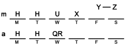 LSAT Preptest 21, Game 3 Setup, Diagram 6