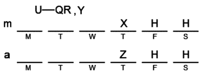 LSAT Preptest 21, Game 3, Question 13, Diagram 11