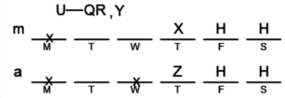 LSAT Preptest 21, Game 3, Question 16, Diagram 13