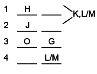 LSAT Preptest 21, Game 4 Setup, Diagram 9