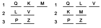 LSAT Preptest 22, Game 1, Question 4, Diagram 9