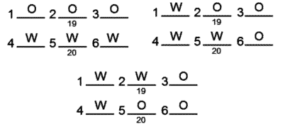 LSAT Preptest 22, Game 3, Question 17, Diagram 5 LSAT Preptest 22, Game 3, Question 17, Diagram 5