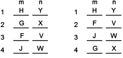 LSAT Preptest 26, Game 1, Question 4, Diagram 14 LSAT Preptest 26, Game 1, Question 4, Diagram 14